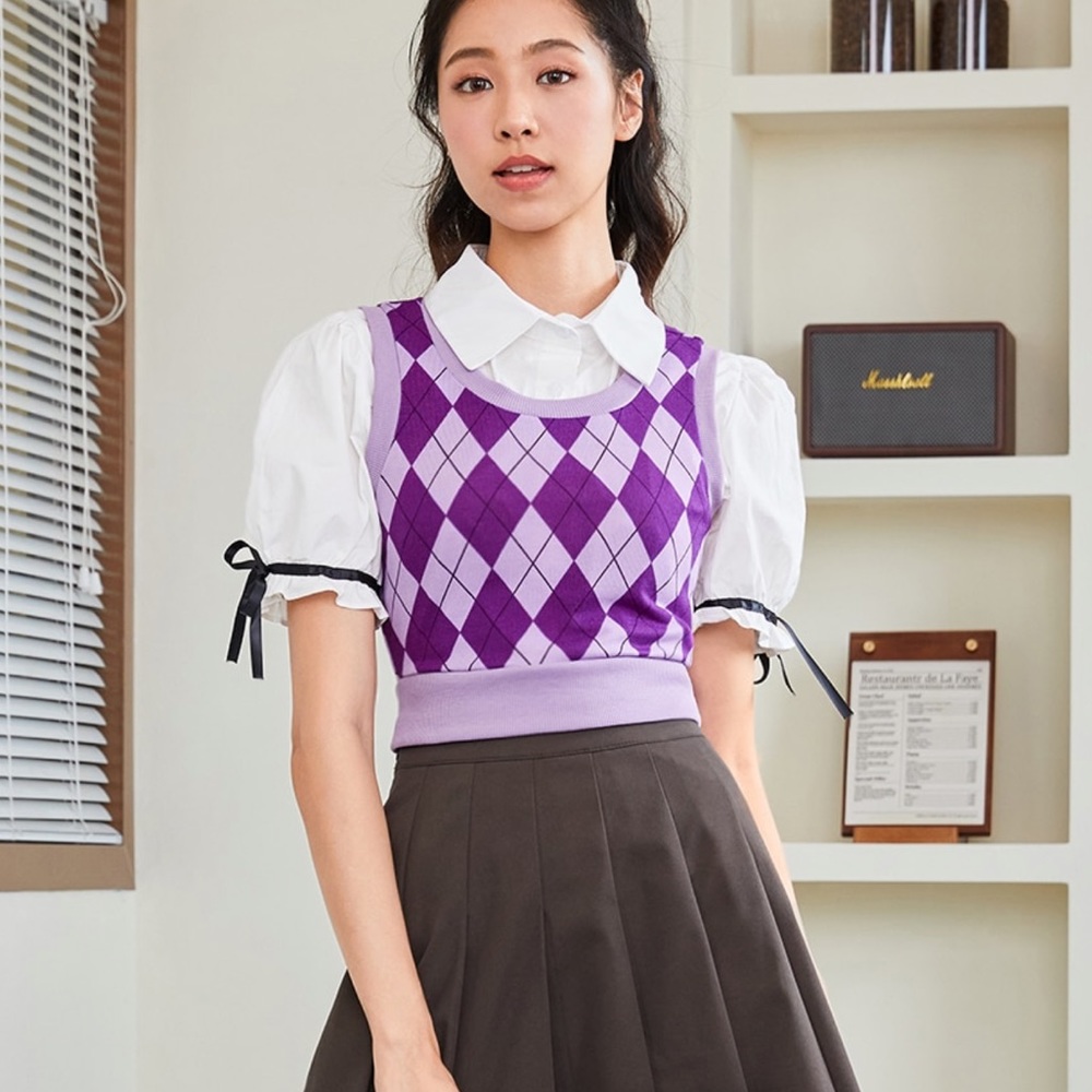 Diamond Pattern Vest Top